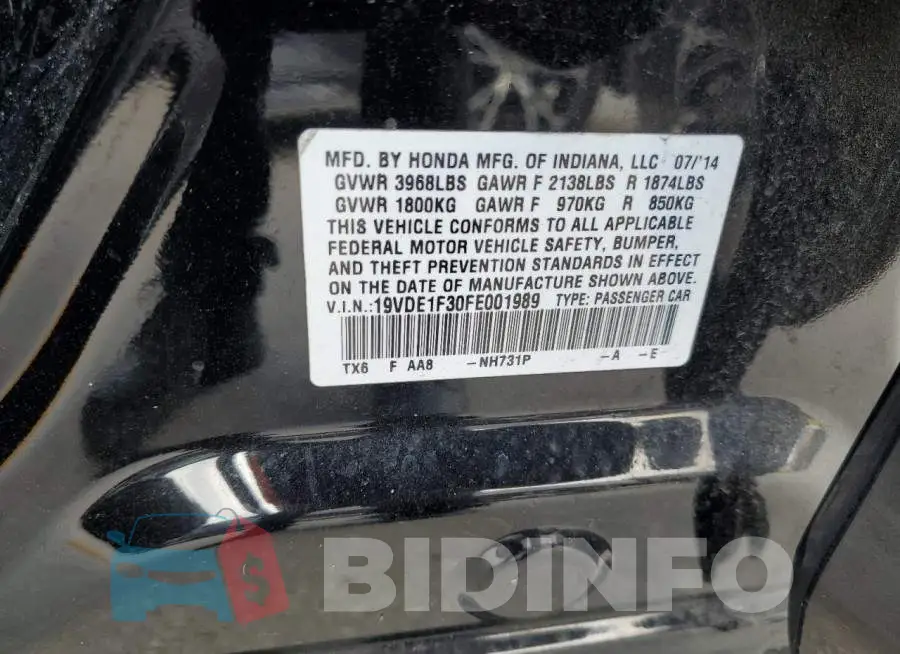 19VDE1F30FE001989 Photo# 12