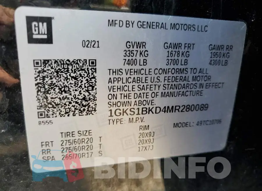 1GKS1BKD4MR280089 Photo# 14