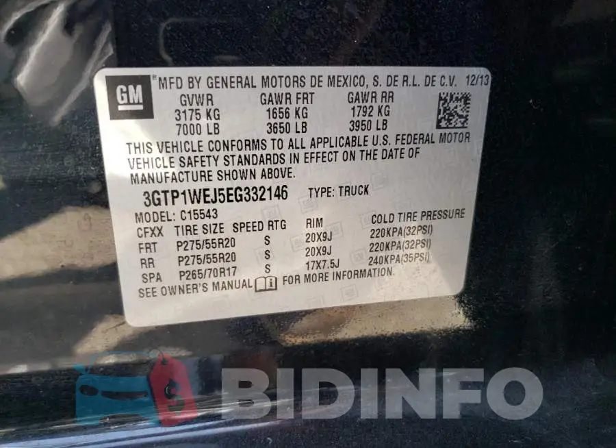 3GTP1WEJ5EG332146 Photo# 12
