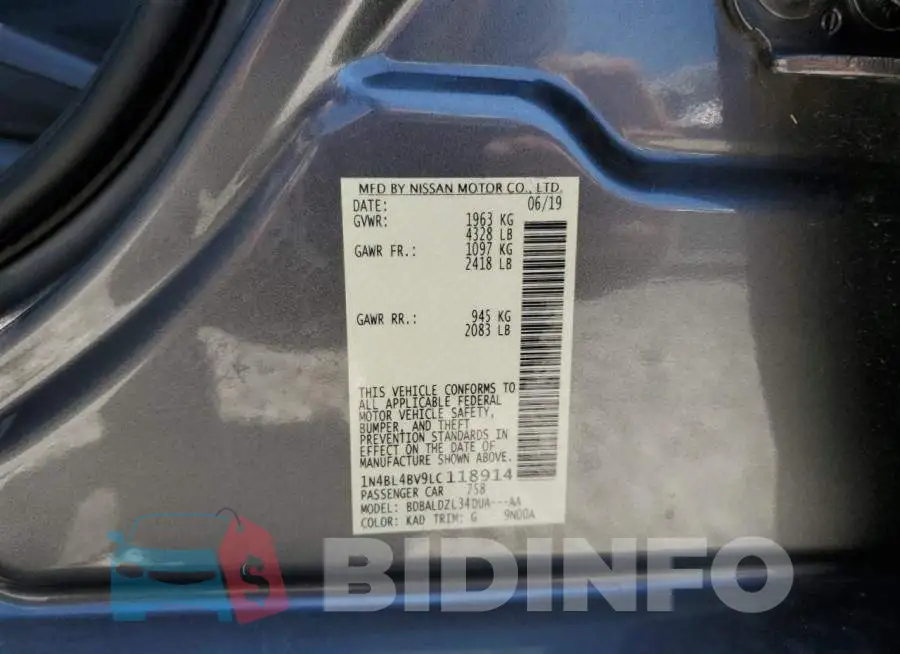 1N4BL4BV9LC118914 Photo# 12