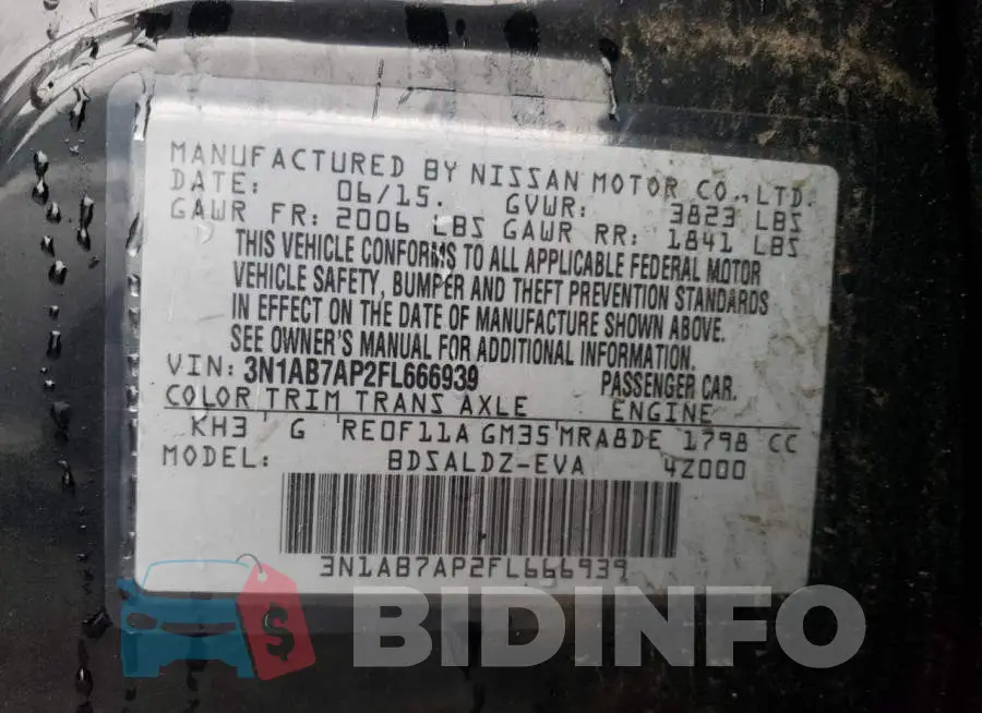 3N1AB7AP2FL666939 Photo# 12