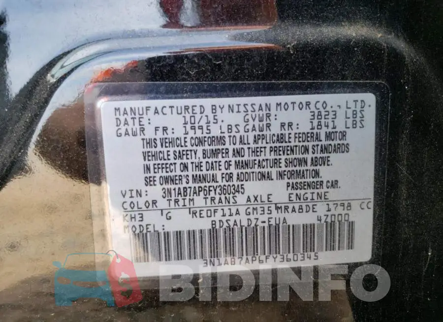 3N1AB7AP6FY360345 Photo# 12