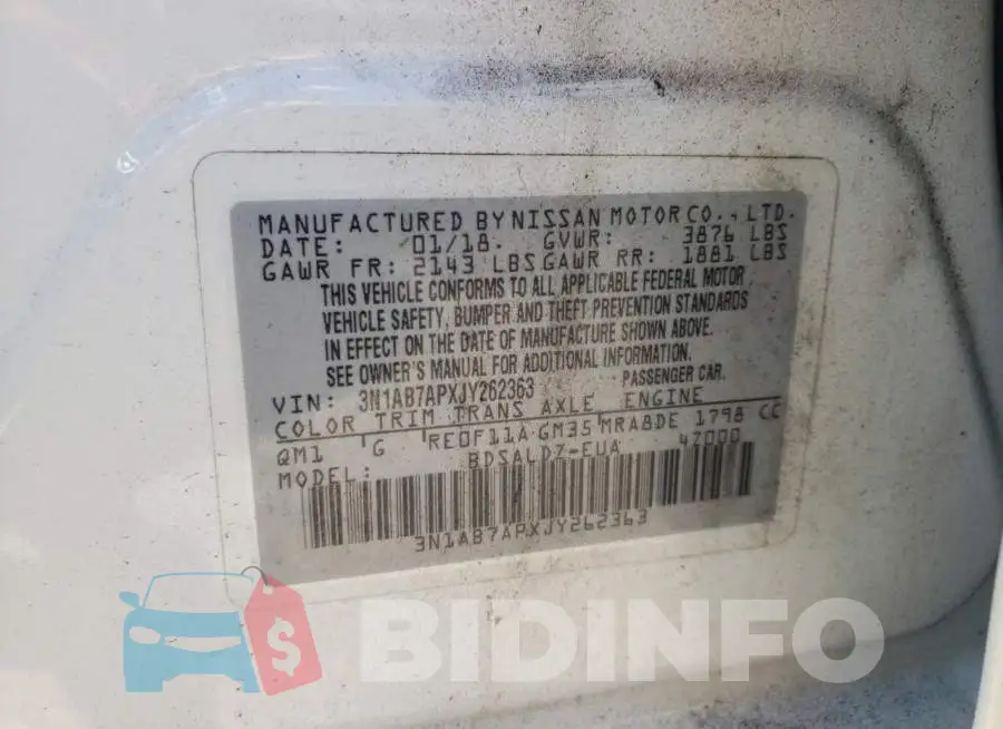 3N1AB7APXJY262363 Photo# 12