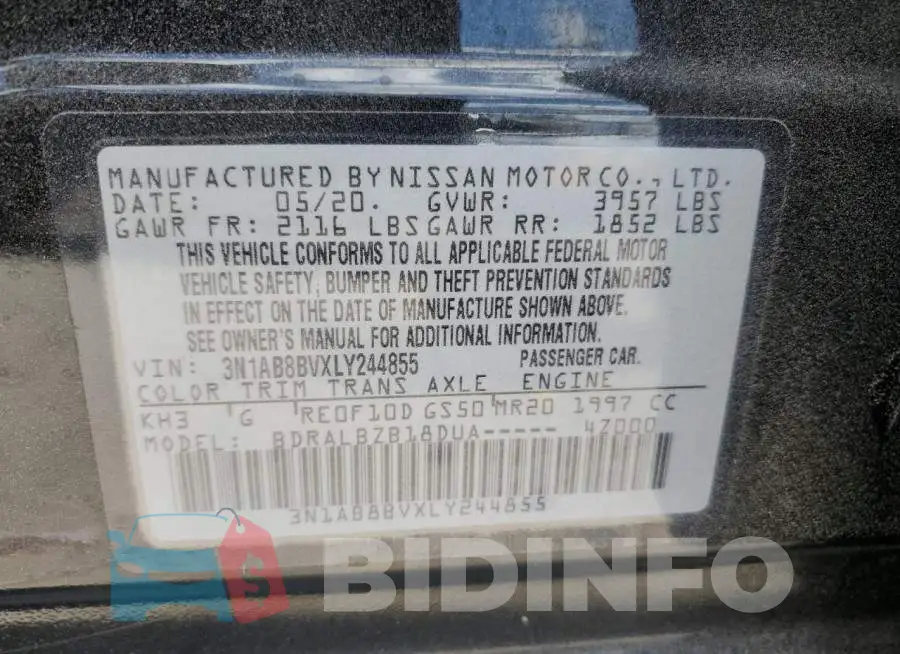3N1AB8BVXLY244855 Photo# 12