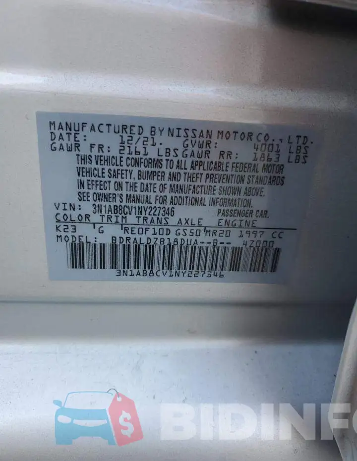 3N1AB8CV1NY227346 Photo# 12