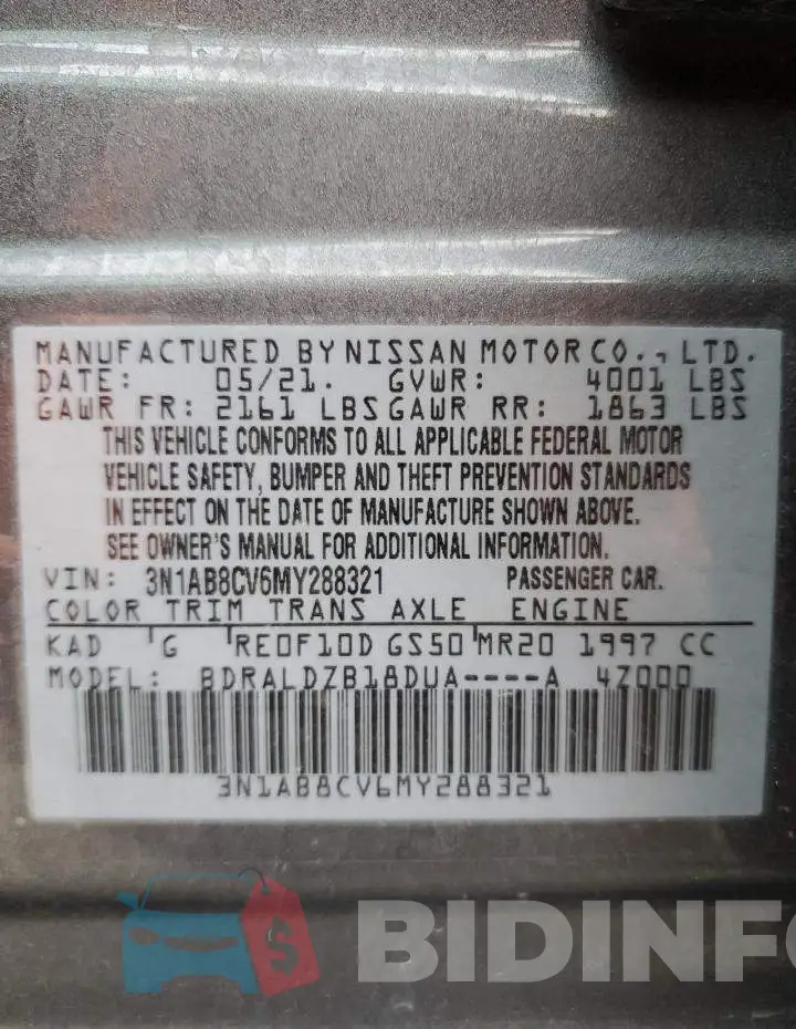 3N1AB8CV6MY288321 Photo# 12