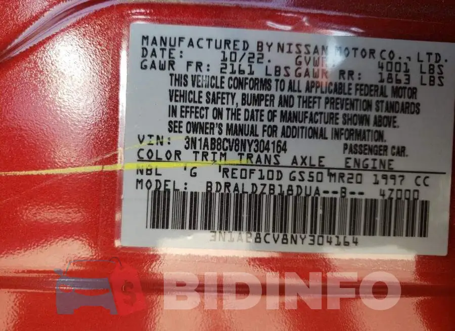 3N1AB8CV8NY304164 Photo# 12