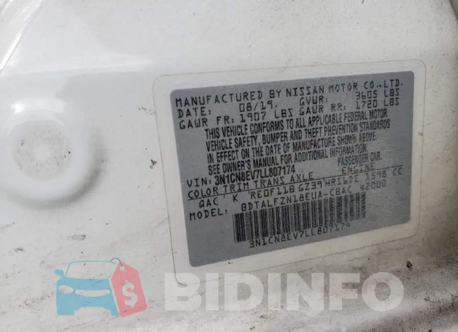 3N1CN8EV7LL807174 Photo# 12