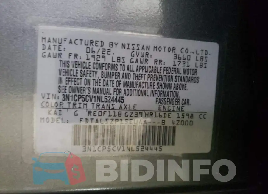3N1CP5CV1NL524445 Photo# 13