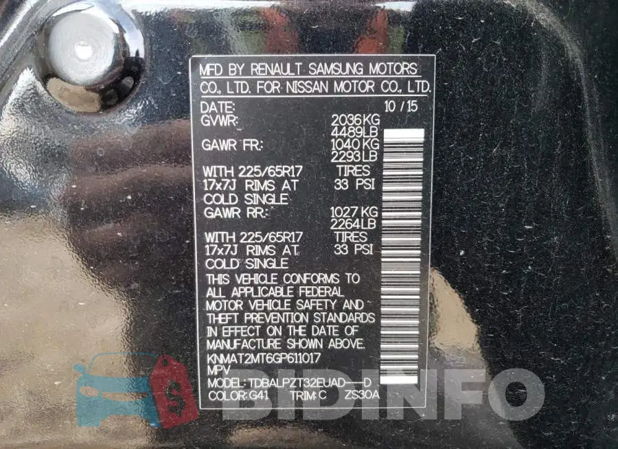 KNMAT2MT6GP611017 Photo# 12