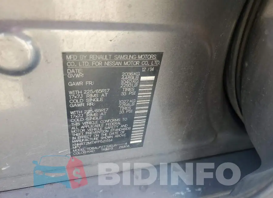 KNMAT2MTXFP521514 Photo# 13