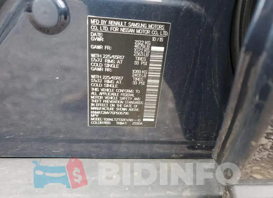 KNMAT2MV7GP606796 Photo# 13