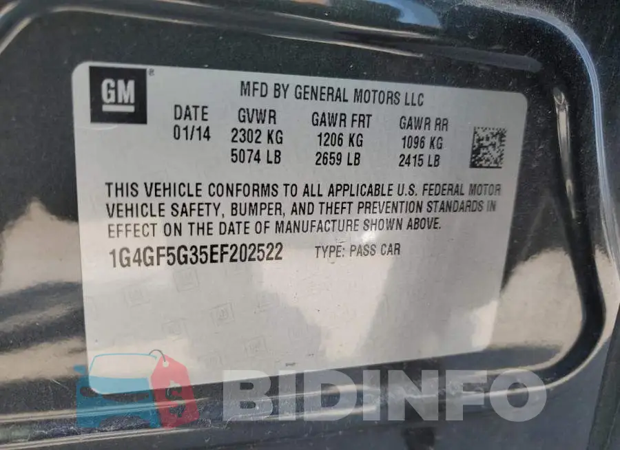 1G4GF5G35EF202522 Photo# 13