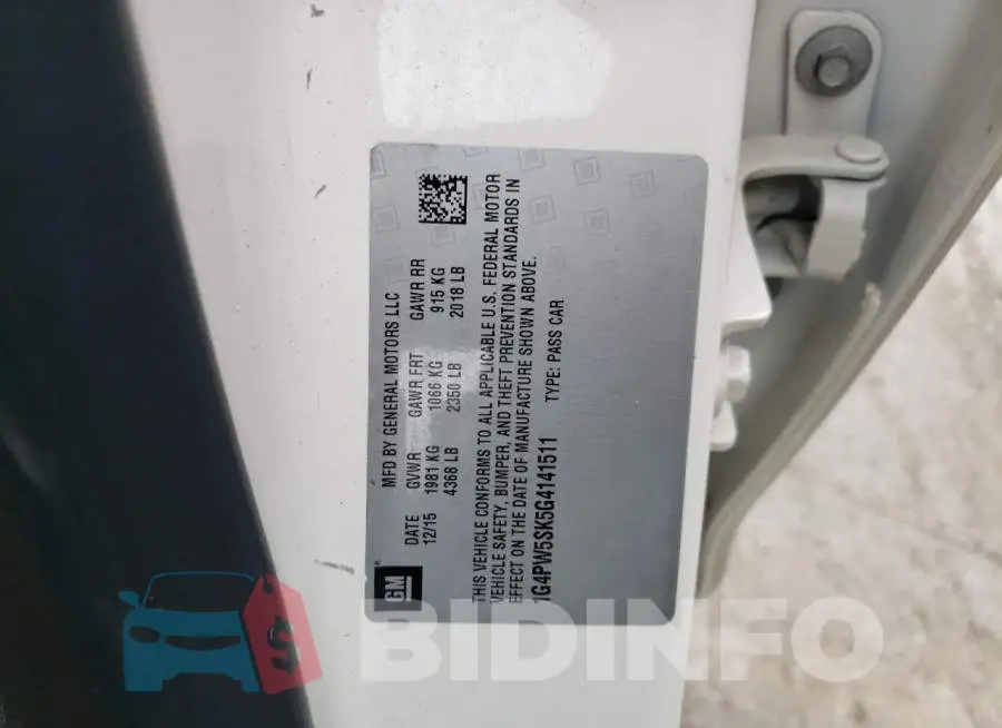 1G4PW5SK5G4141511 Photo# 12