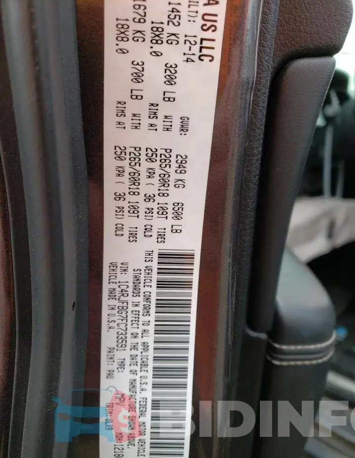 1C4RJFBG7FC733591 Photo# 13