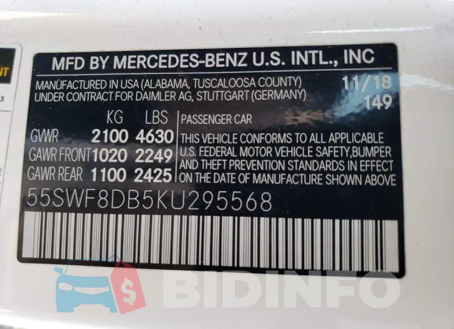 55SWF8DB5KU295568 Photo# 12