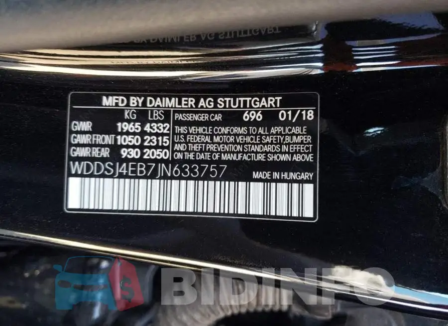 WDDSJ4EB7JN633757 Photo# 12
