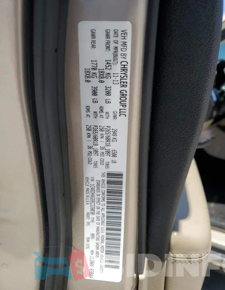 1C4RDHAG9EC339030 Photo# 13