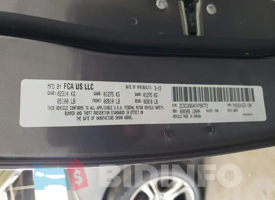 2C3CDXBG4FH794773 Photo# 12