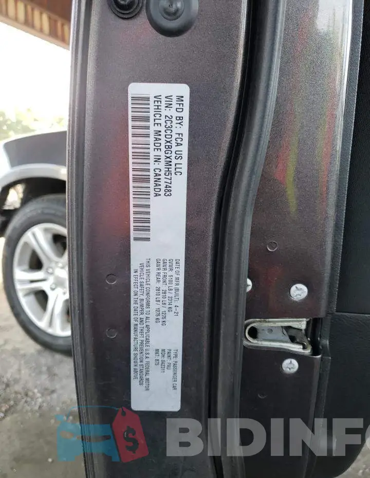 2C3CDXBGXMH577483 Photo# 12