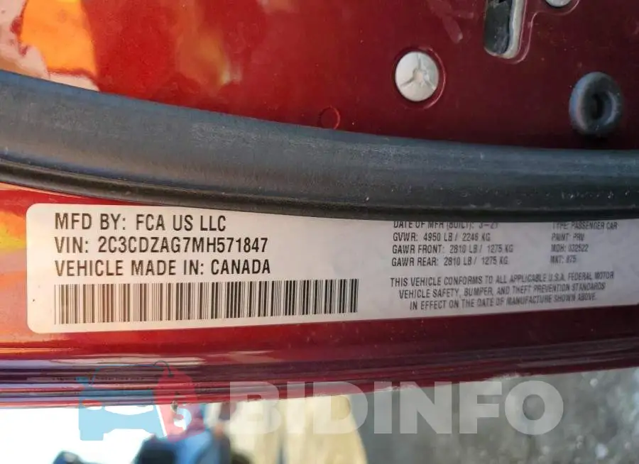 2C3CDZAG7MH571847 Photo# 12