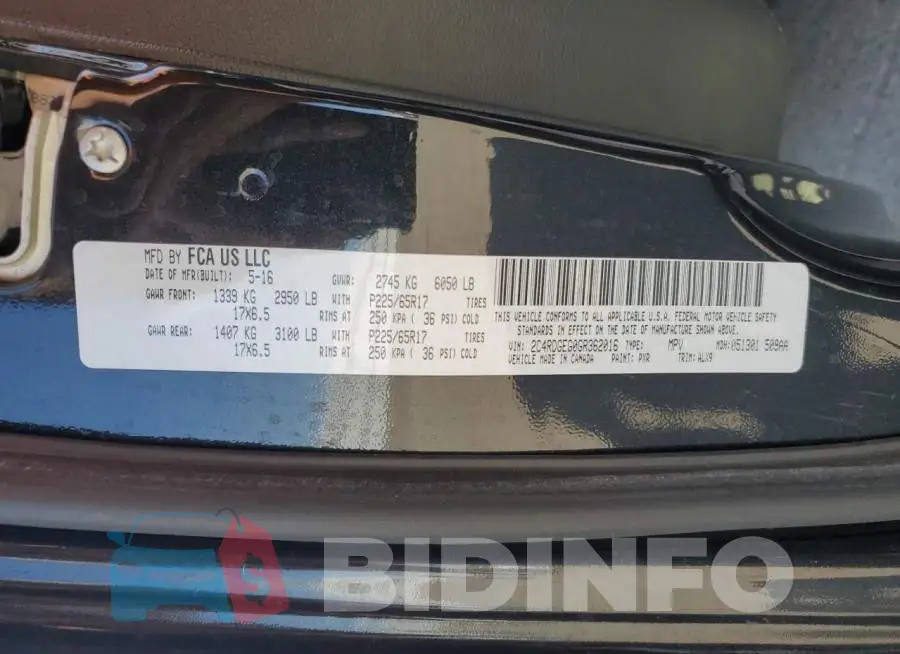 2C4RDGEG0GR362016 Photo# 14