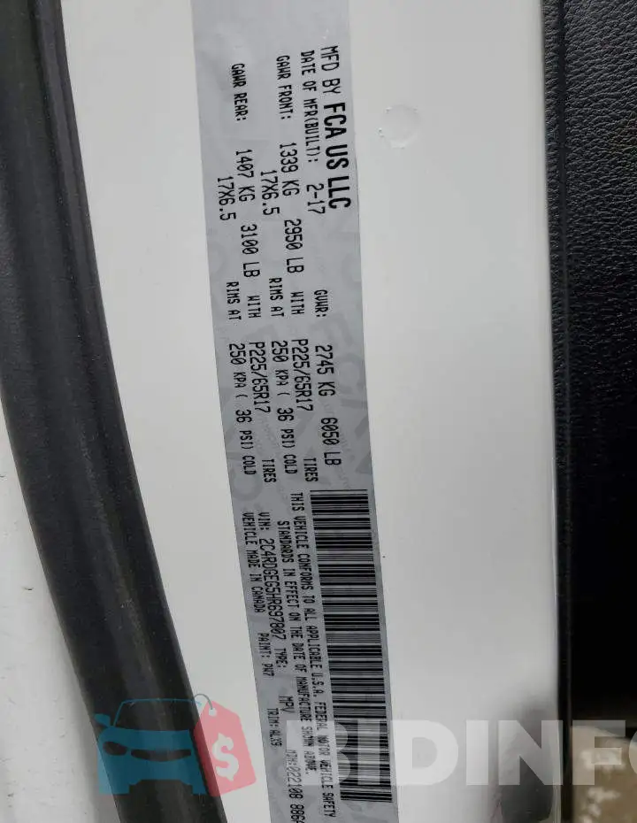 2C4RDGEG5HR697807 Photo# 14