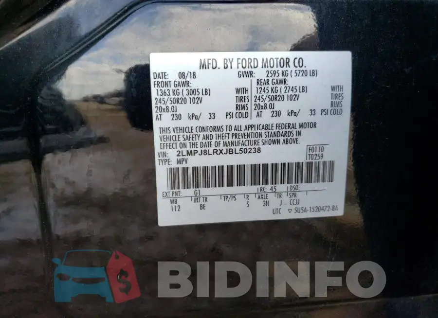2LMPJ8LRXJBL50238 Photo# 12