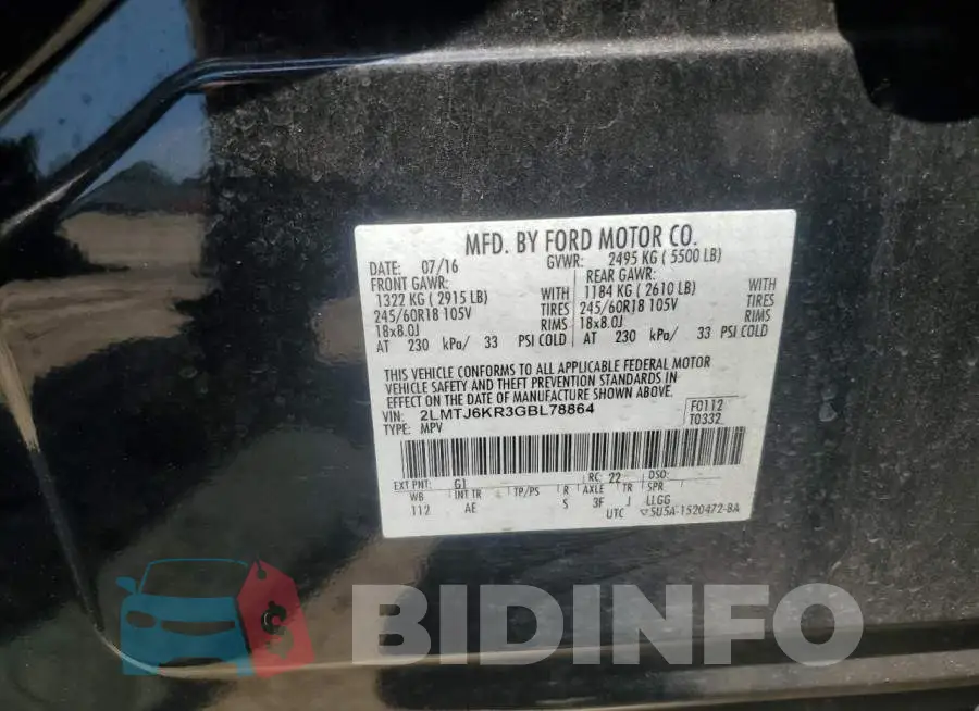 2LMTJ6KR3GBL78864 Photo# 12