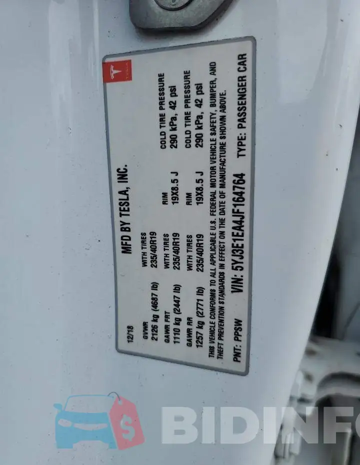 5YJ3E1EA4JF164764 Photo# 12