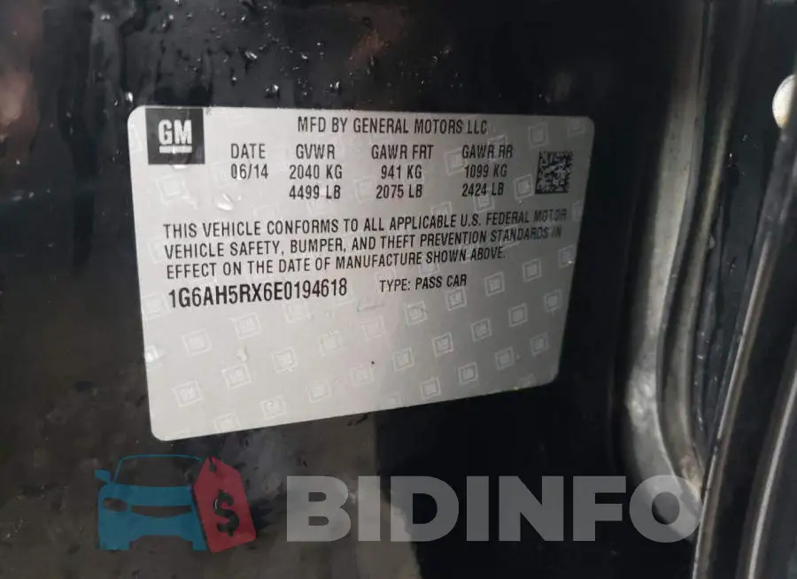 1G6AH5RX6E0194618 Photo# 13