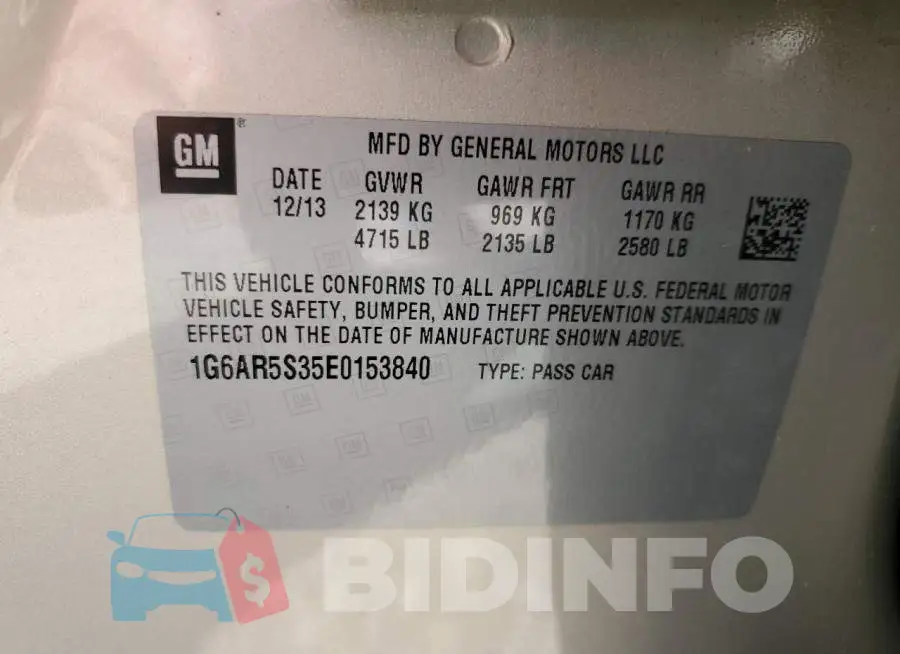 1G6AR5S35E0153840 Photo# 12