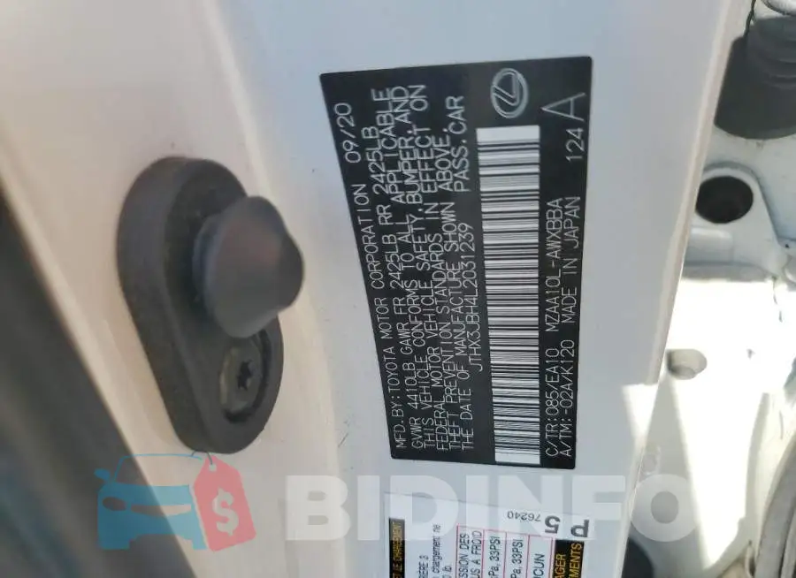 JTHX3JBH4L2031239 Photo# 12
