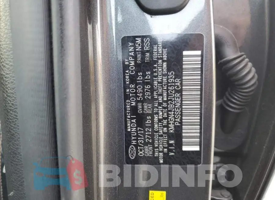 KMHGN4JB2JU261935 Photo# 12