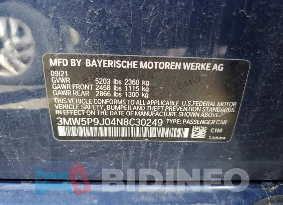 3MW5P9J04N8C30249 Photo# 12