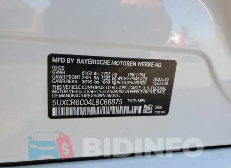5UXCR6C04L9C68875 Photo# 12