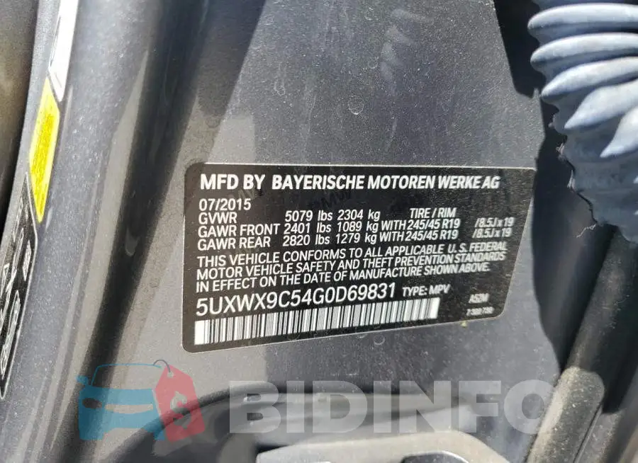 5UXWX9C54G0D69831 Photo# 13
