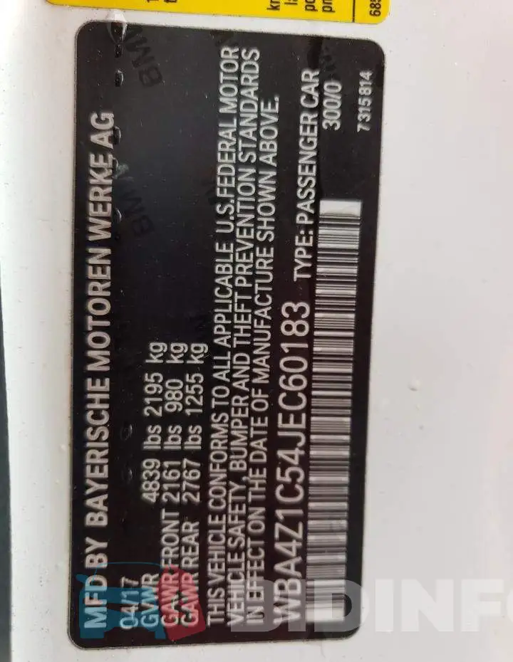 WBA4Z1C54JEC60183 Photo# 12