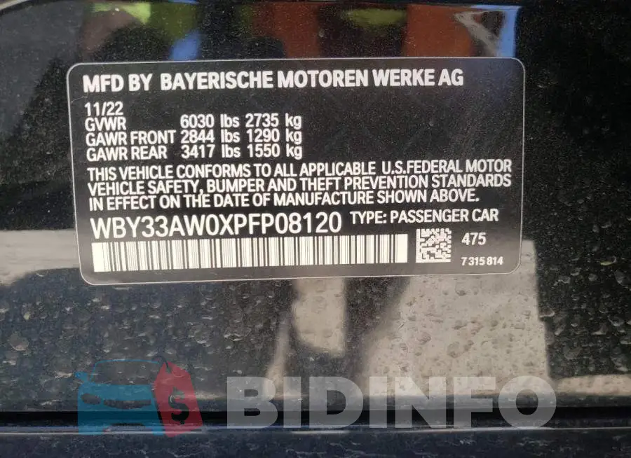 WBY33AW0XPFP08120 Photo# 12
