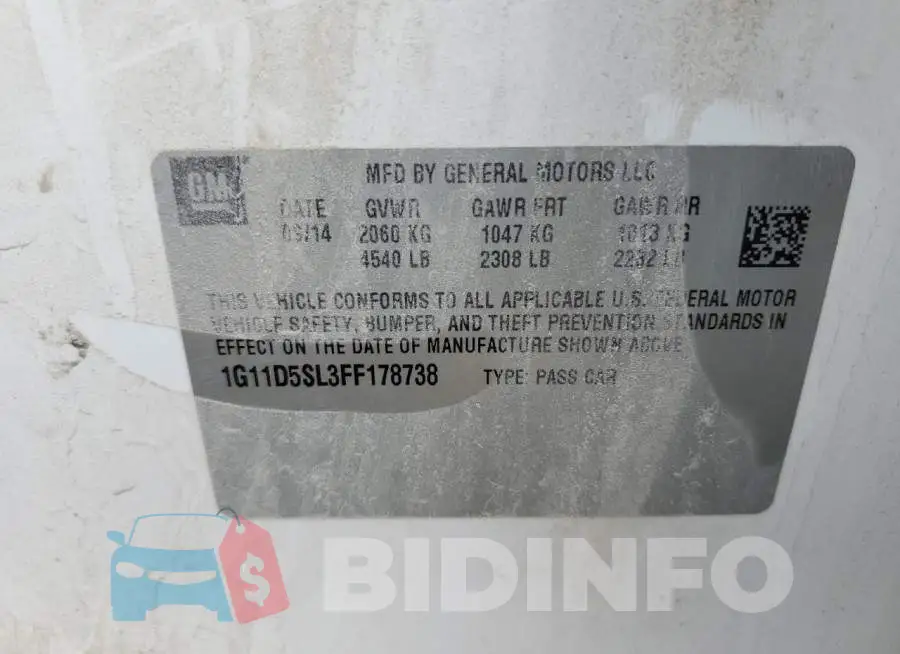 1G11D5SL3FF178738 Photo# 12