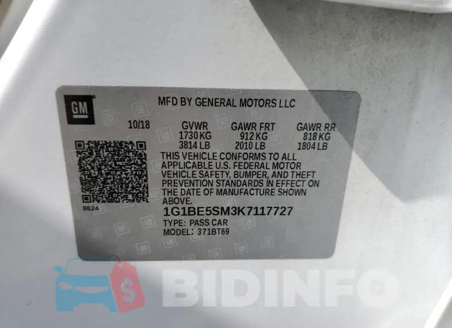 1G1BE5SM3K7117727 Photo# 12