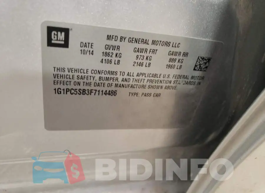 1G1PC5SB3F7114486 Photo# 12