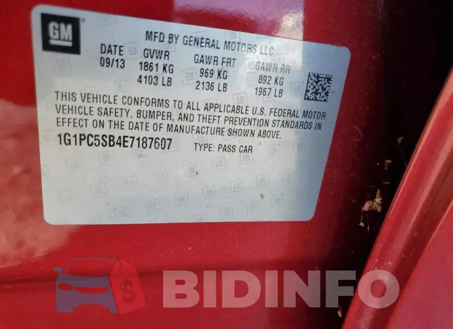 1G1PC5SB4E7187607 Photo# 12
