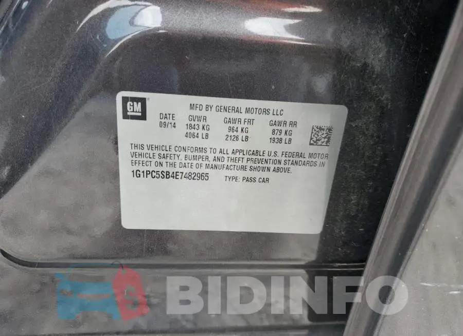 1G1PC5SB4E7482965 Photo# 12