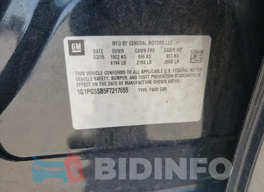 1G1PG5SB5F7217655 Photo# 12