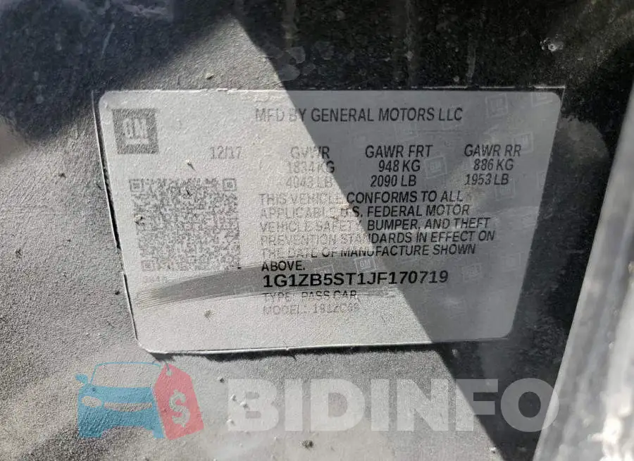 1G1ZB5ST1JF170719 Photo# 12