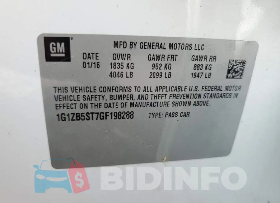 1G1ZB5ST7GF198288 Photo# 12