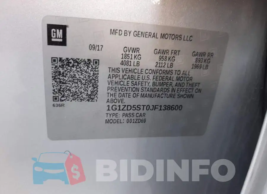 1G1ZD5ST0JF138600 Photo# 12