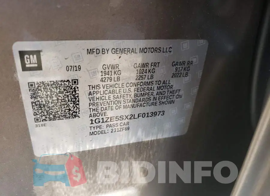 1G1ZE5SX2LF013973 Photo# 12