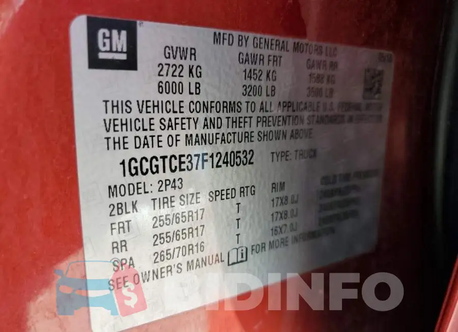 1GCGTCE37F1240532 Photo# 12